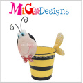 Adorável bebê abelha Metal venda decoração Animanl plantador